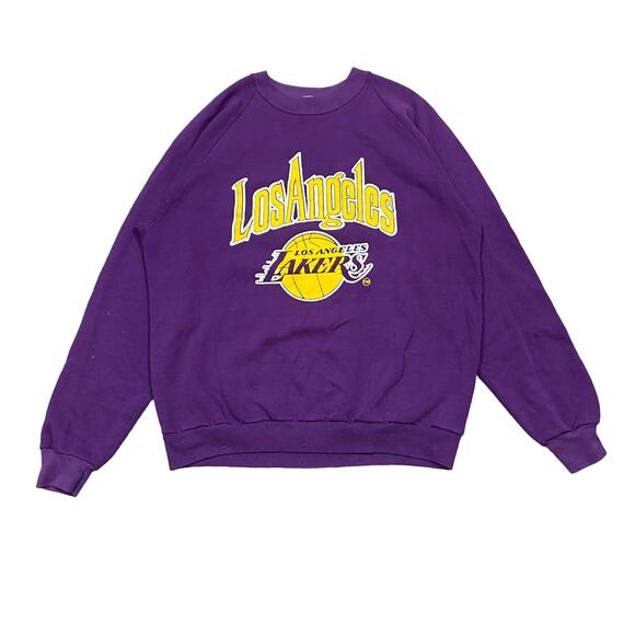 Vintage 90s Los Angeles Lakers Crewneck Pullover Sweatshirt Women's XL - Picture 1 of 11